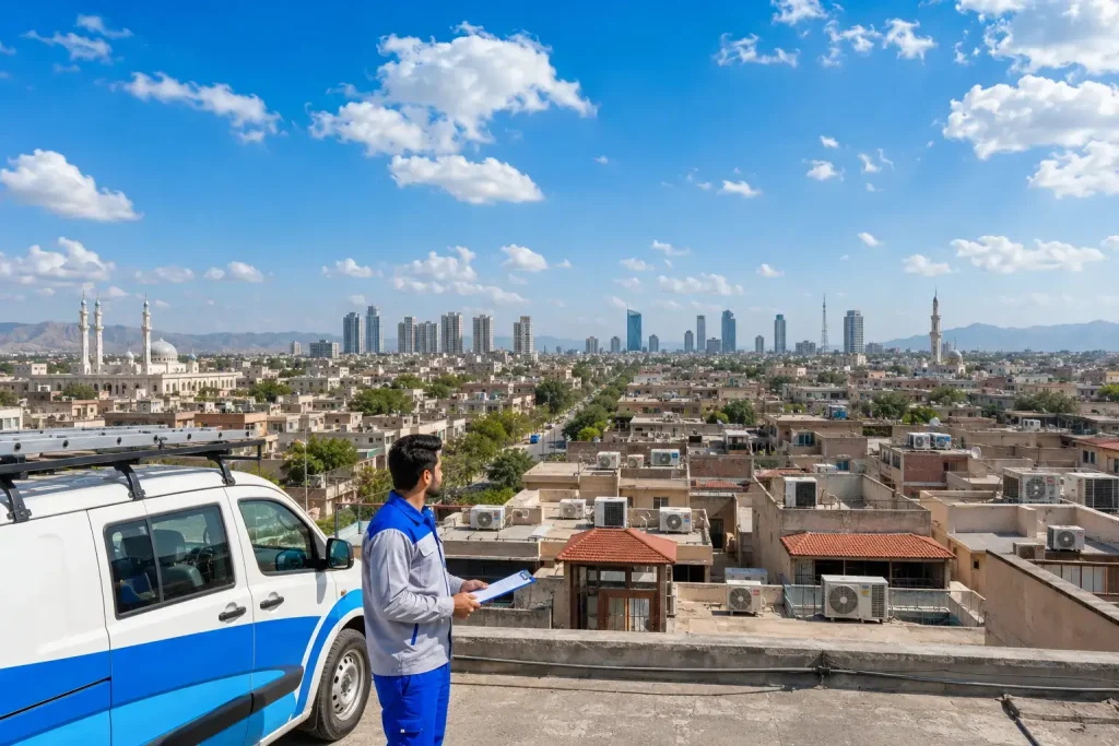 AC Repair in Rawalpindi and Islamabad service coverage skyline view